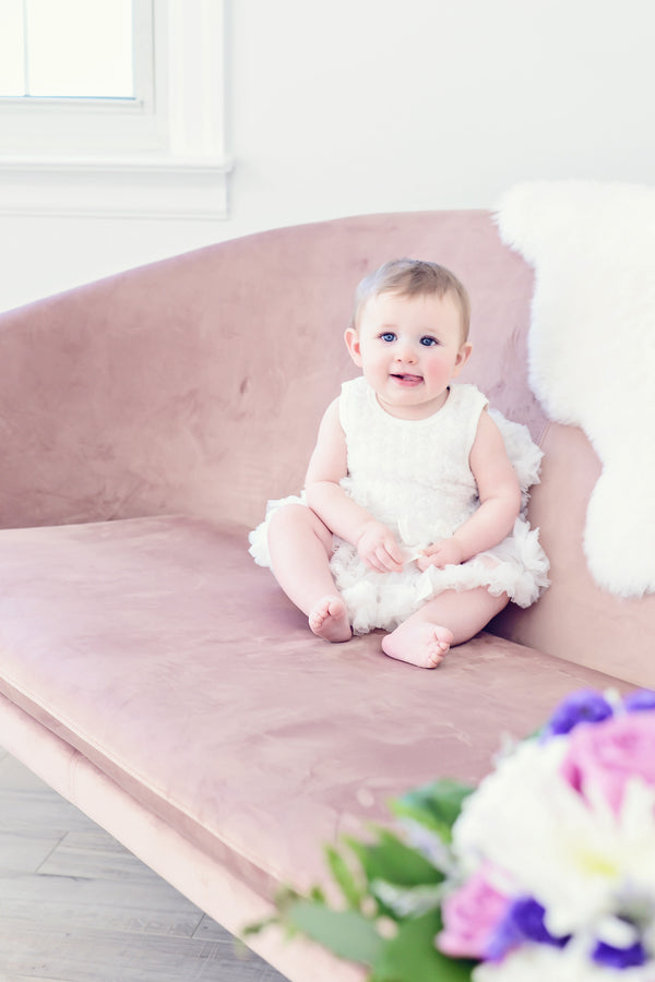 Off-white-Baby Rosette Pettidress
